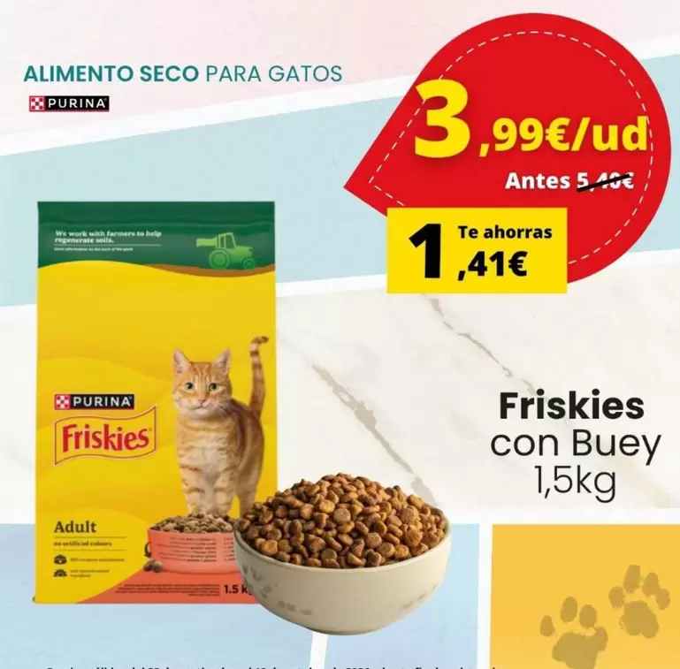 Purina - Friskies Alimento Seco Para Gatos Con Buey