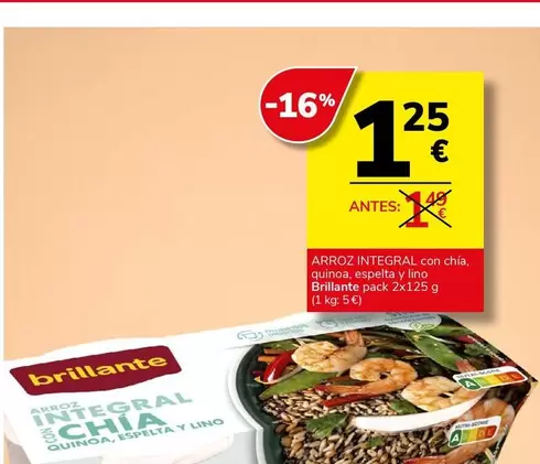 Brillante - Arroz Integral Con Chia, Quinoa, Espelta Y Lino