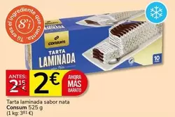 Consum - Tarta laminada sabor nata