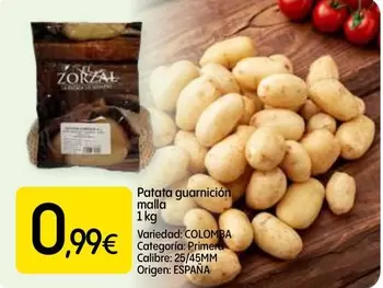 origen - Patata Guarnicion Malla