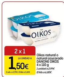 Danone - Oikos Natural O Natural Azucarado
