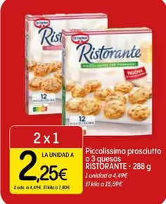 Dr Oetker - Ristorante Piccolissima Prosciutto O 3 Quesos