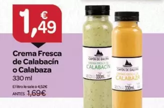 Crema Fresca De Calabacin O Calabaza