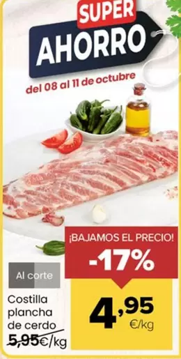 Costilla Plancha De Cerdo