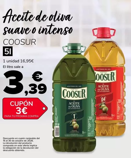 Coosur - Aceite De Oliva Suave O Intenso