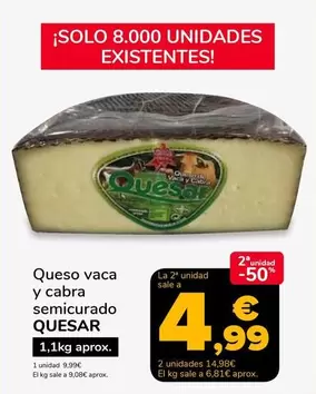 Quesar - Queso Vaca Y Cabra Semicurado