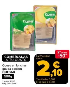 Quesar - Queso En Lonchas Gouda O Edam