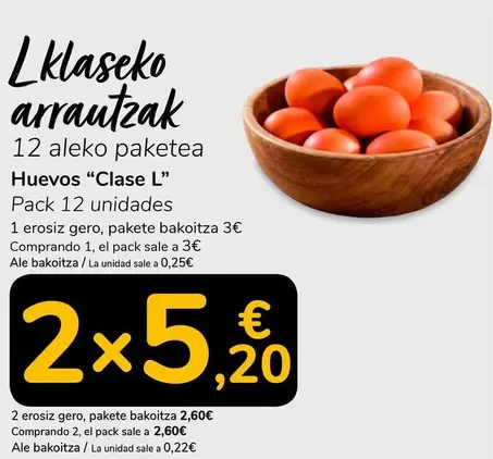 Huevos "clase L"