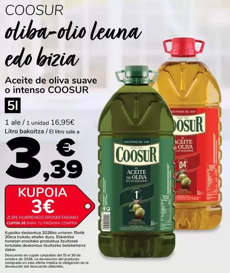 Coosur - Aceite De Oliva Suave O Intenso