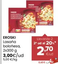 Eroski - Lasaña Boloñesa