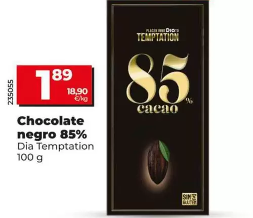Dia Temptation - Chocolate Negro 85%