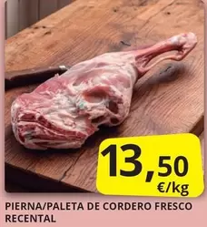 Pierna/ Paleta De Cordero Fresco Recental