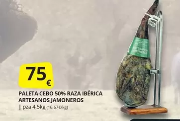 Paleta Cebo 50% Raza Iberica Artesanos Jamoneros