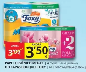 Foxy - Papel Higiénico Mega3