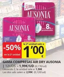 Ausonia - Gama Compresas Air Dry