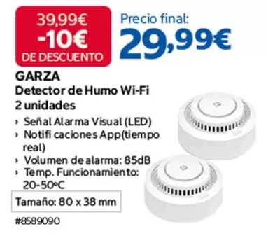 Garza - Detector De Humo Wi-fi 2 Unidades