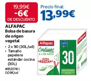 Alfapac - Bolsa De Basura De Origen Vegetal