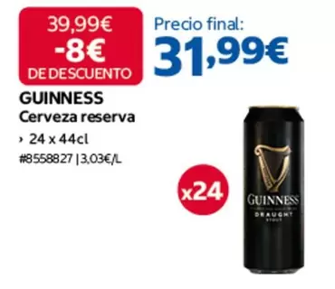 Guinness - Cerveza Reserva