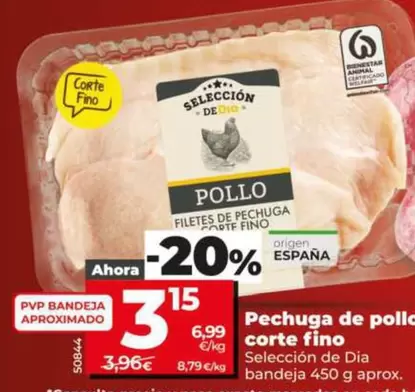 Seleccion De Dia - Pechuga De Pollo Corte Fino 