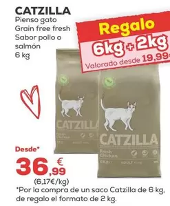 Catzilla - Pienso Gato Grain Free Fresh Sabor Pollo O Salmon