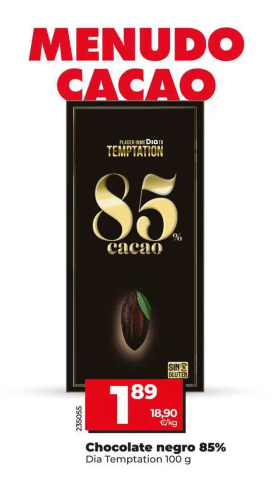Dia Temptation - Chocolate Negro 85%
