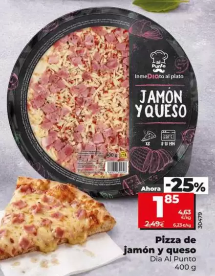Dia Al Punto - Pizza De Jamon Y Queso