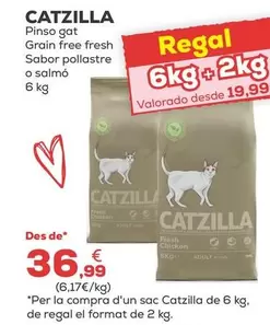 Catzilla - Pienso Gato Grain Free Fresh Sabor Pollo O Salmon