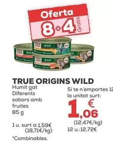 True Origins - Wild Humedo Gato Diferentes Sabores Con Frutas