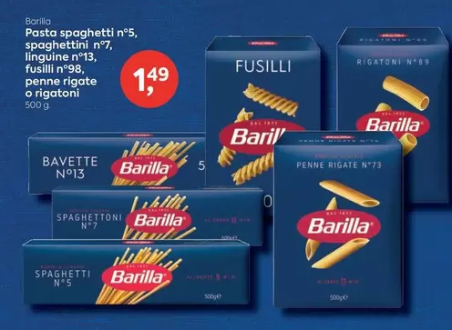 Barilla - Pasta Spaghetti N°5, Spaghetti N°7, Linguine N°8, Funni Rigate O Rigatoni