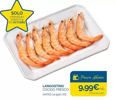 Langostino Cocido Fresco