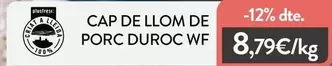 duroc - Cap De Llom De Porc Duroc Wf