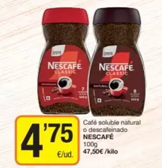Nescafé - Café Soluble Natural O Descafeinado