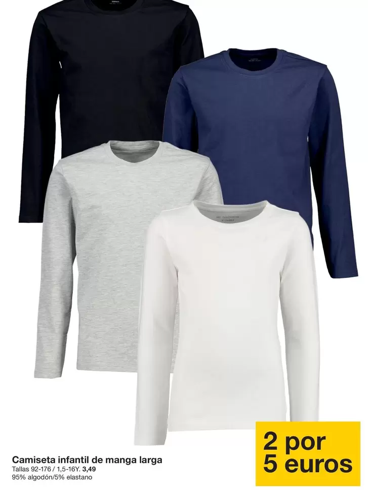 Zeeman - Camiseta Infantil De Manga Larga