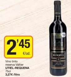 Utiel-Requena Vino Tinto Reserva Valtier