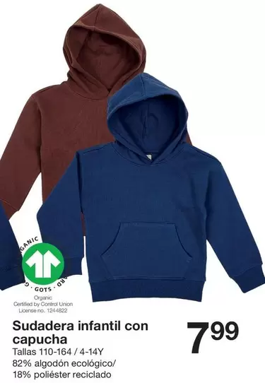 Zeeman - Sudadera Infantil Con Capucha