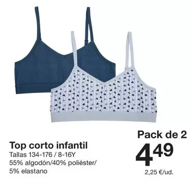 Zeeman - Top Corto Infantil