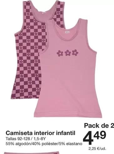 Camiseta Interior Infantil