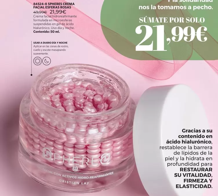 Cristian Lay - Sphere Crema Facial Esferas Rosas