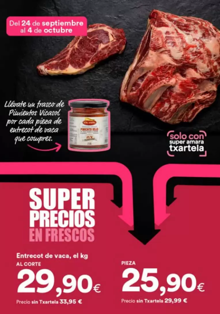Entrecot De Vaca Al Corte/Pieza