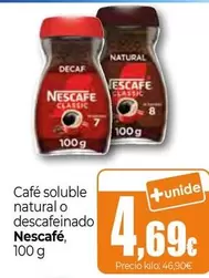 Nescafé - Café Soluble Natural O Descafeinado