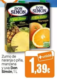 Don Simón - Zumo De Naranja O Pina Manzana Y Uva