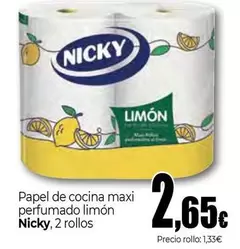 Nicky - Papel De Cocina Maxi Perfumado Limon