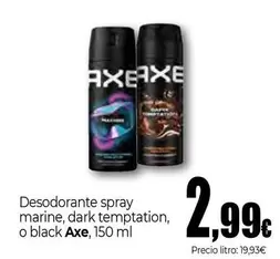 Axe - Desodorante Spray Marine, Dark Temptation, O Black