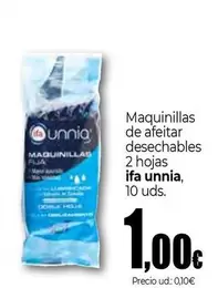 Ifa Unnia - Maquinillas De Afeitar Desechables 2 Hojas