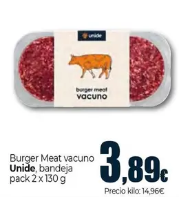 Unide - Burger Meat Vacuno