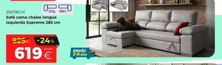 Ahorro Total - Sofá Cama Chaise Longue Izquierda Supreme