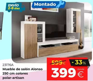Ahorro Total - Mueble De Salón Alonso Colores Polar-Artisan