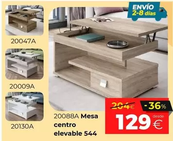 Mesa Centro Elevable 544