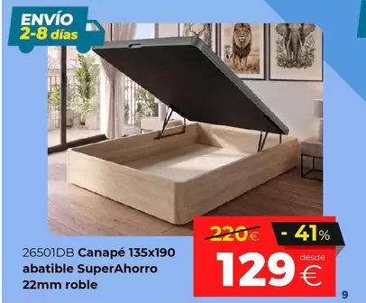 Ahorro Total - Canapé Abatible Roble