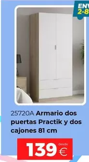 Armario Dos Puertas Y Dos Cajones